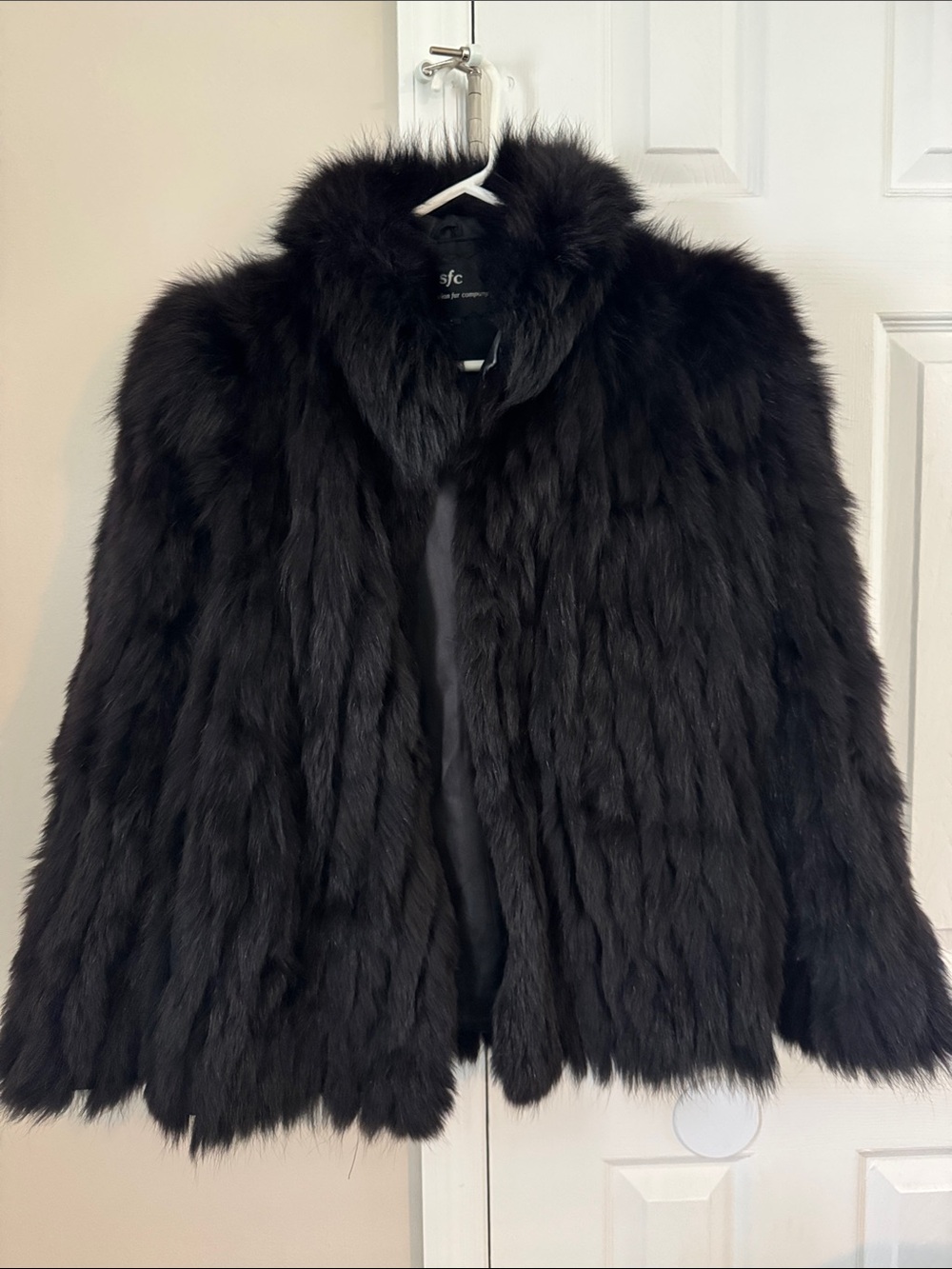 Black Faux Fur Teddy Jacket - Women's Plush Coat
